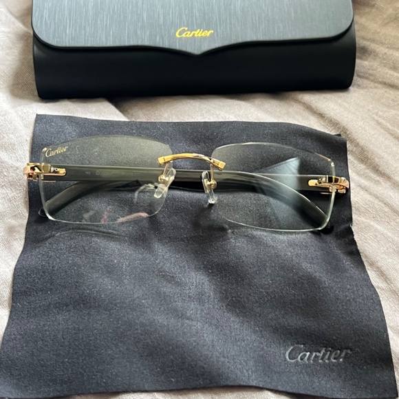 Cartier glasses clear lens white horn frame (WILLING TO NEGOCIATE) - Picture 2 of 6